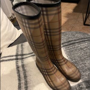 Burberry Rubber Mid-Calf Rain Boots
